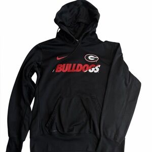Nike Georgia Bulldogs Therma Fit Hoodie Size Medium Black UGA
